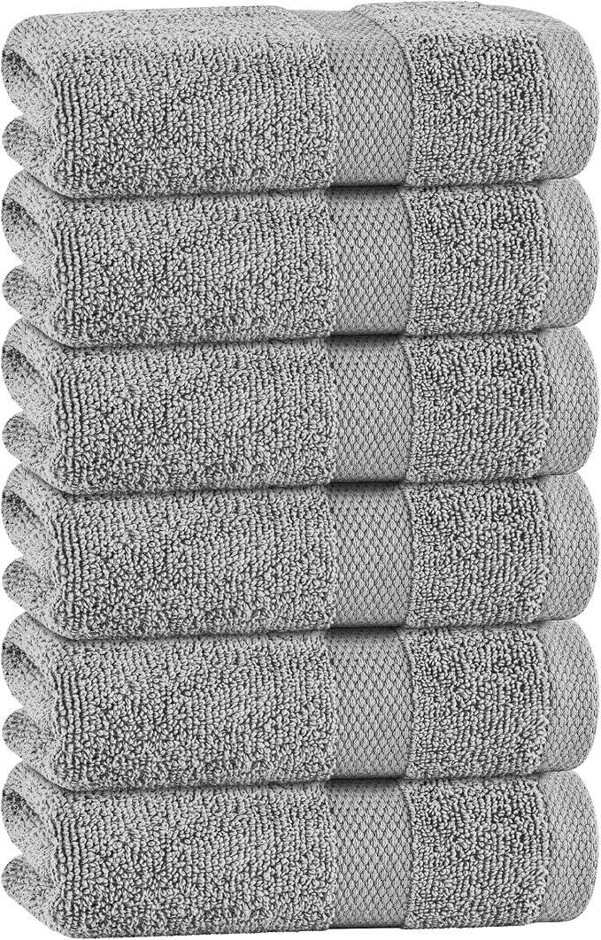 White Classic Light Gray Hand Towels by WhiteClassic