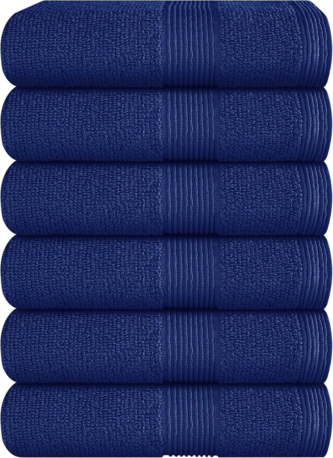 Belizzi Home Ultra Soft 6-Piece Hand Towel Set 16x28-100% Ringspun Cotton by Unknown