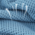 MICROFI New Microfiber Waffle Bath Towels, 2 Pieces, Fast Drying, Lint Free 430 - Image 2