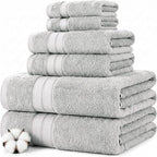 Modern Threads - Spun Loft 6-Piece 100% Combed Cotton Towel Set - Bath Towels by ModernThreads