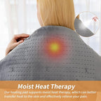 Heating Pad for Back Pain Relief, Massaging Weighted Heating Pads for Neck - Image 5