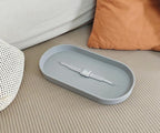 Gray Small Tray, Oval Tray for Kitchen Counter, Bathtub Bathroom Vanity Items - Image 8