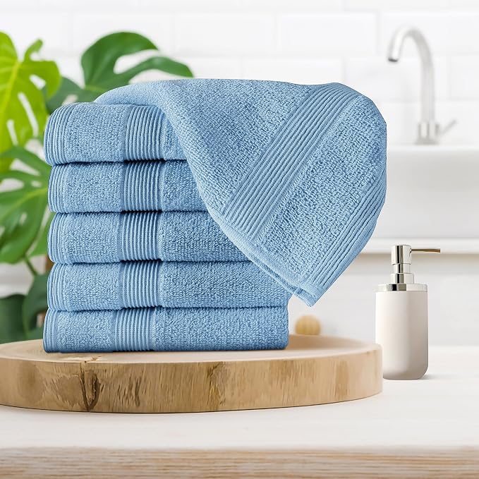 Belizzi Home Ultra Soft 6-Piece Hand Towel Set 16x28-100% Ringspun Cotton - Image 2