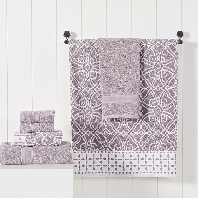 Modern Threads Monroe 6-Piece 100% Cotton Towel Set – Reversible Yarn Dyed - Image 2
