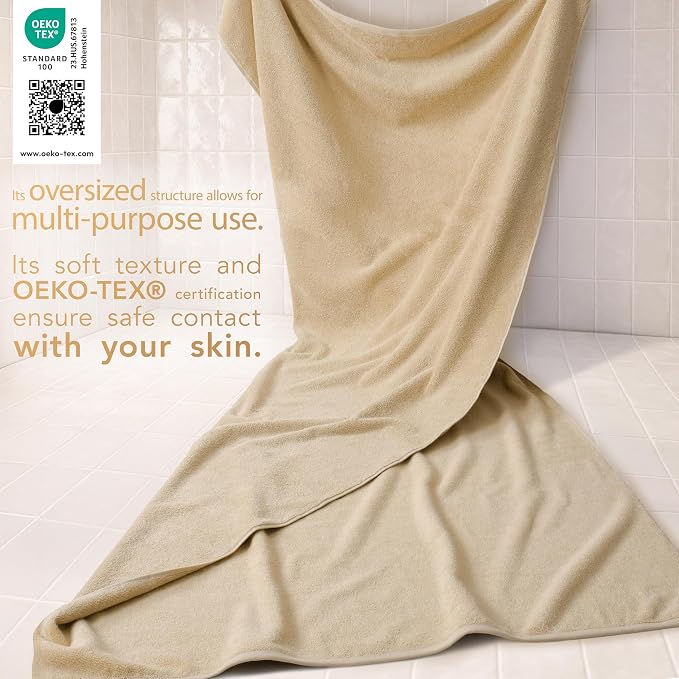 Cotton Paradise 100% Cotton 40x80 Oversized Bath Sheet, Extra Large Turkish - Image 3