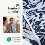 Modern Threads Botanical Vine 6-Piece 100% Cotton Towel Set – Reversible Yarn - Image 4