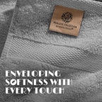 White Classic Light Gray Washcloths Set - Image 3