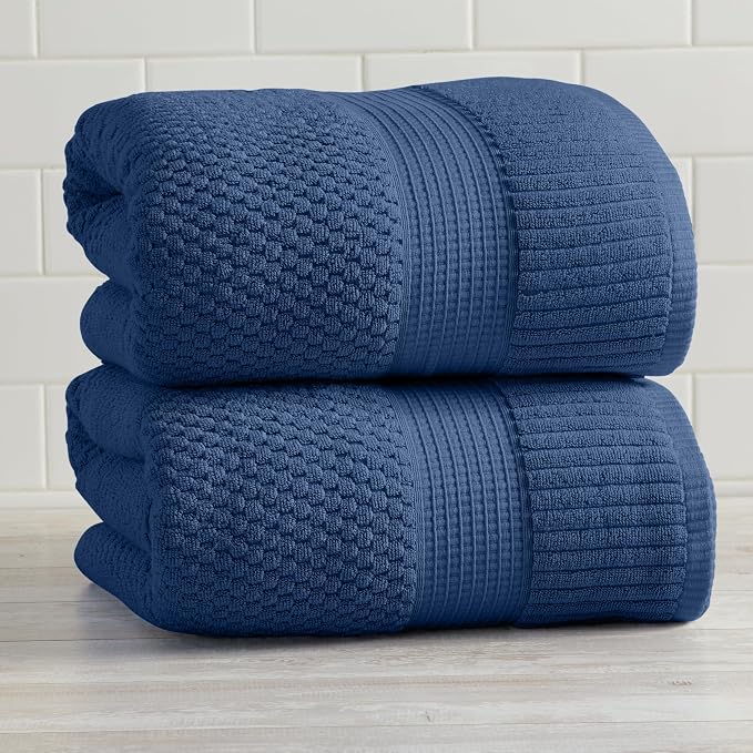 NY Loft 100% Cotton 2 Pack Bath Sheet Towel Set | Super Soft & Absorbent - Image 7
