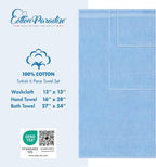 Cotton Paradise 6 Piece Towel Set 100% Cotton Soft Absorbent Turkish Towels - Image 4