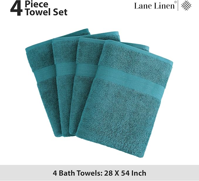 LANE LINEN Premium 4 Pack Bath Towels Set - Image 5
