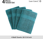 LANE LINEN Premium 4 Pack Bath Towels Set - Image 5