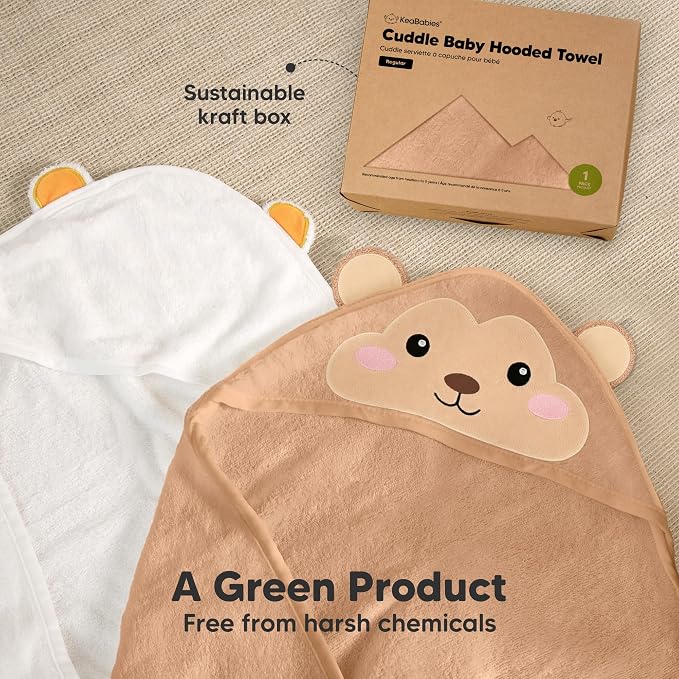 KeaBabies Hooded Baby Towel for Newborn - Image 8