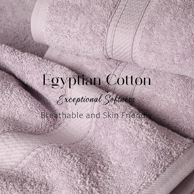 SUPERIOR Egyptian Cotton Pile 6 Piece Towel Set, Includes 2 Bath, 2 Hand - Image 5