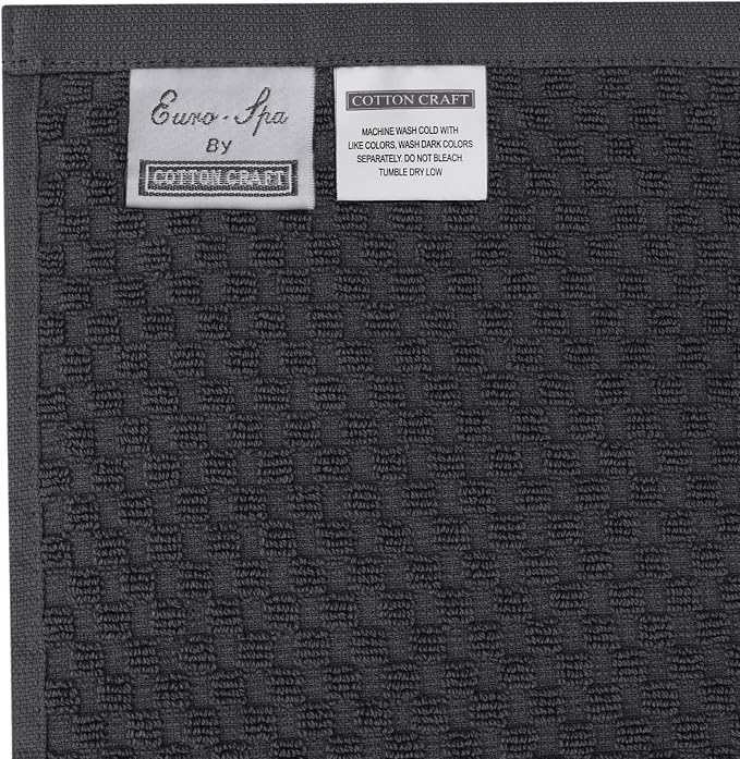 COTTON CRAFT Waffle 6 Piece Towel Set - Image 8