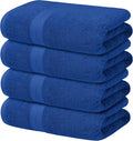 Avalon Towels Blue Bath Towels Set of 4 pcs, 100% Cotton Towel Absorbent and by AvalonTowels