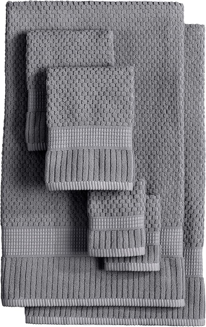 NY Loft 100% Cotton Towel Set 6 Piece | Super Soft & Absorbent Quick-Dry 2 Bath - Image 3
