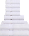 Towel and Linen Mart White Towel Sets, 2 Bath Towels 2 Hand Towels and 4 by T+%26+L+Towel+and+Linen+Mart