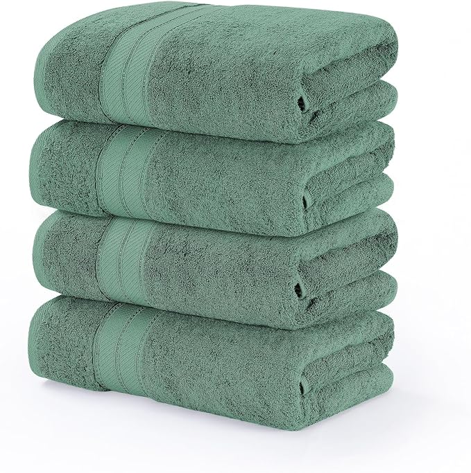Modern Threads 4-Pack SpunLoft Bath Sheet Eucalyptus 35x66 by ModernThreads