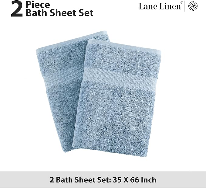 LANE LINEN 100% Ring Spun Cotton Bath Sheets - Image 5