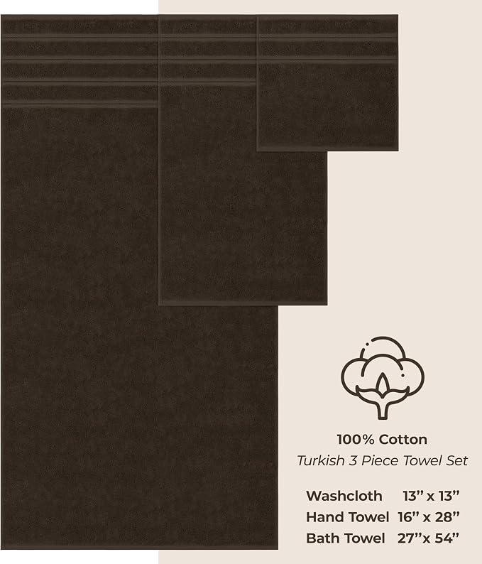 American Soft Linen Premium 3 Piece Towel Set, 1 Bath Towel 1 Hand Towel 1 - Image 4
