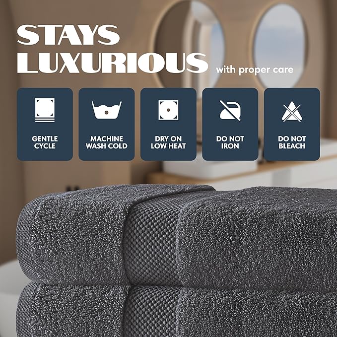 Luxury White Bath Towels Large - Image 5