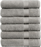 Pleasant Home Bath Towels Set of 6 100% Cotton, 515 GSM | Lightweight, Soft & by PH+Pleasant+Home