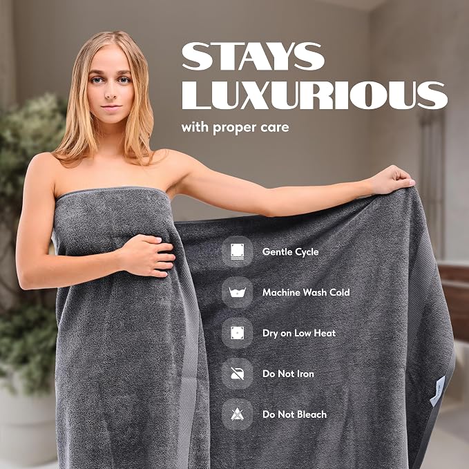 White Classic Luxury Soft Bath Sheet Towels - Image 6