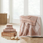 Modern Threads 6 Piece Reversible Yarn Dyed Jacquard Towel Set Artesia Damask - Image 2