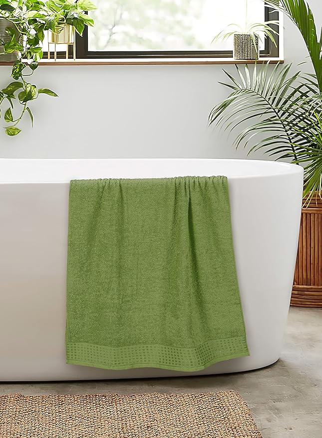 GLAMBURG 100% Cotton 2 Pack Oversized Bath Towel Set 28x55 Inches, Ultra Soft - Image 5