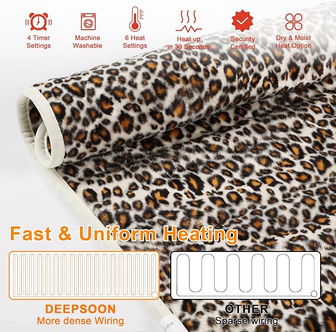 Deepsoon Heating Pad, Electric Heating Pads - Image 5