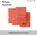 LANE LINEN 100% Cotton Zero Twist, Bath Towels - Image 4