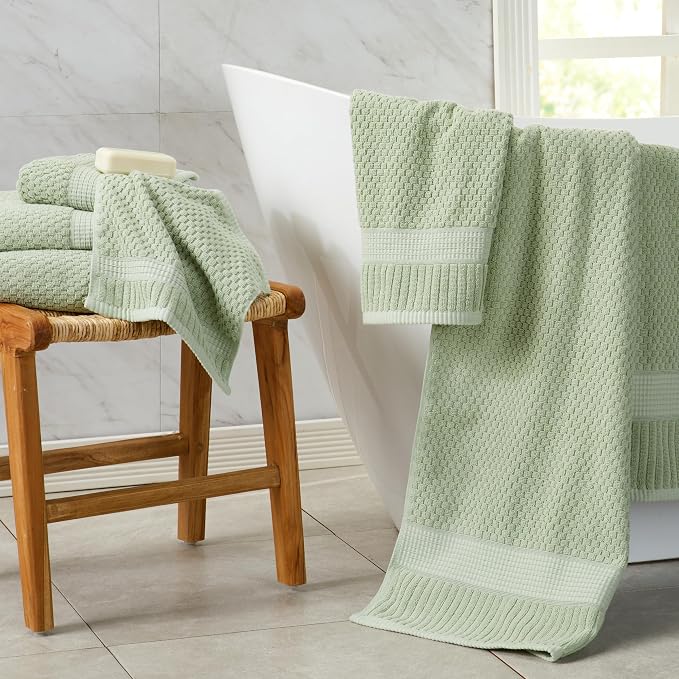 NY Loft 100% Cotton 4 Pack Bath Towel Set| Super Soft & Absorbent Quick-Dry - Image 8