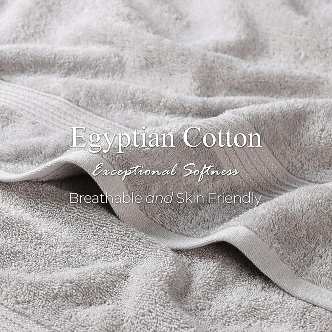 Superior Egyptian Cotton 9-Piece Towel Set, Guest Bath Decor Essentials - Image 7