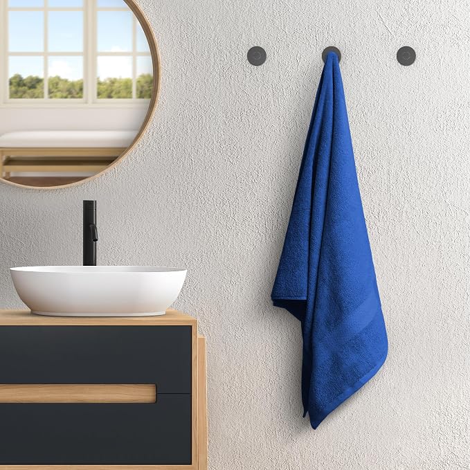 Avalon Towels Blue Bath Towels Set of 4 pcs, 100% Cotton Towel Absorbent and - Image 4