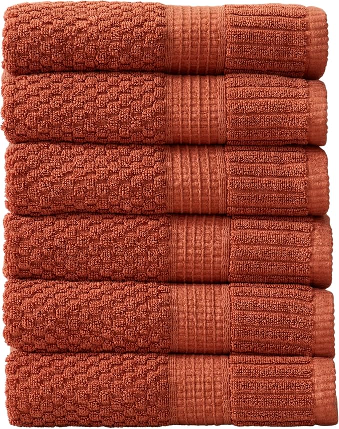 NY Loft 100% Cotton Hand Towel 6 Pack Hand Towel Set | Super Soft & Absorbent by NYLoft