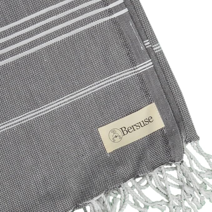Bersuse Towels Anatolia XL Beach Blanket Throw Blanket Turkish Towel 100% - Image 6