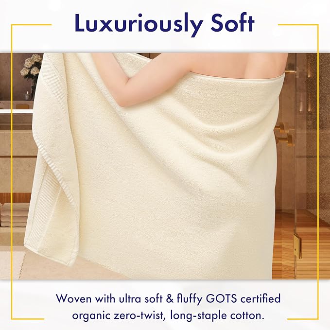 Alusa Home 100% Organic Luxury Bath Sheets - Image 2