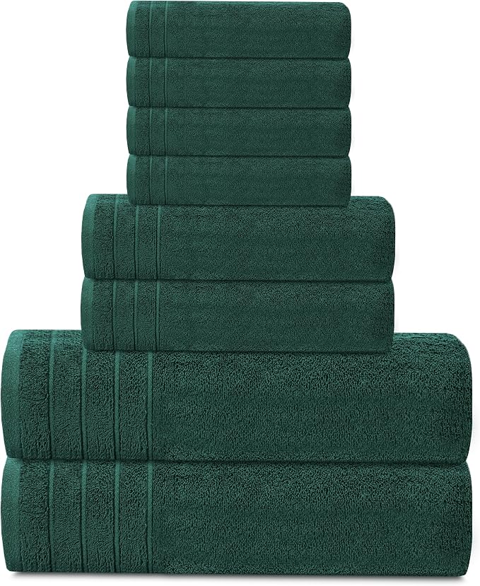 Tens Towels Pack of 8 Towels Set, 2 Extra Large Bath, 2 Hand, 4 Washcloths - Image 5