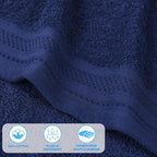 Superior Honeycomb 100% Cotton 500 GSM 12 Piece Bath Towel Set, 6 Washcloths - Image 4