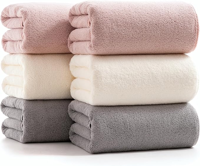 sakano 6-Piece Colorful Microfiber Bath Towel Set by Unknown