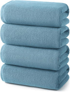 ecolook Bath Towels Set of 4, 100% Cotton, 27 x 55 Inches, Quick-Drying & by Unknown