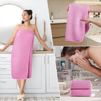 POLYTE 430 GSM Microfiber Quick Dry Lint Free Oversize Bath Towel Set, 6 Piece - Image 5