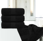 White Classic Luxury Black Bath Towels Extra Large | 100% Soft Cotton 700 GSM - Image 6