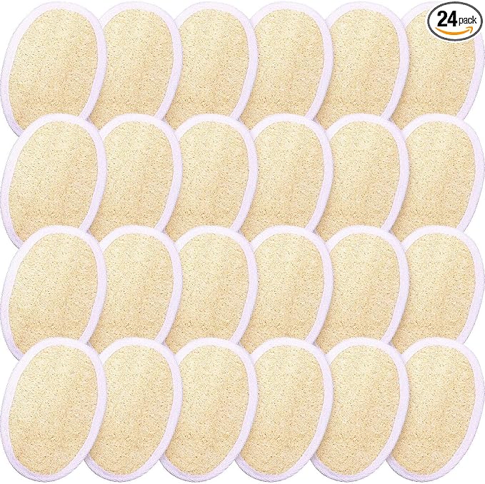 Boao 24 Pcs Loofah Pack Loofah Pads Bulk by Boao