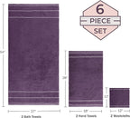 Lavish Home 6 Piece Bathroom Towels Set - Image 3