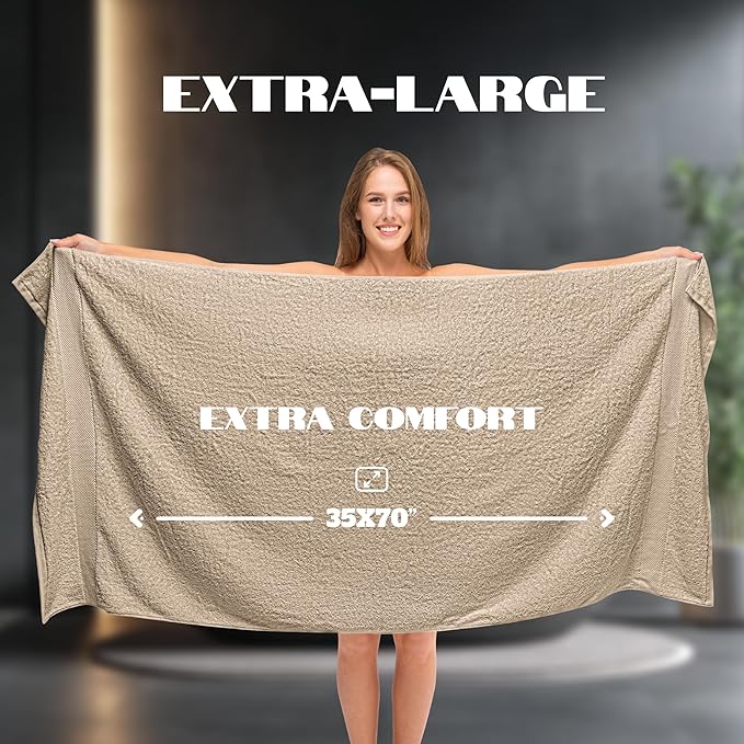 White Classic Luxury Soft Bath Sheet Towels - Image 4