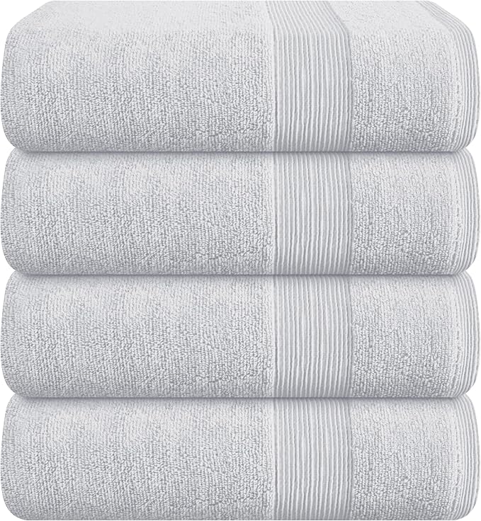 Belizzi Home 4 Pack Bath Towel Set 27x54, 100% Ring Spun Cotton, Ultra Soft by Unknown