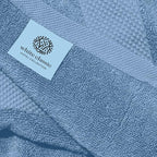 White Classic Luxury Light Blue Hand Towels - Image 5
