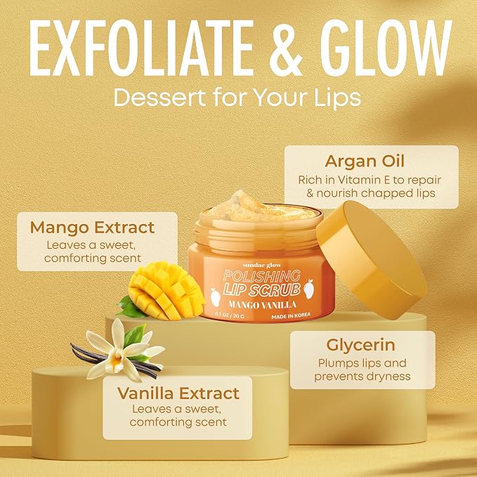 Lip Scrub with Mango Vanilla – Exfoliates, Hydrates & Repairs – Smooths - Image 4