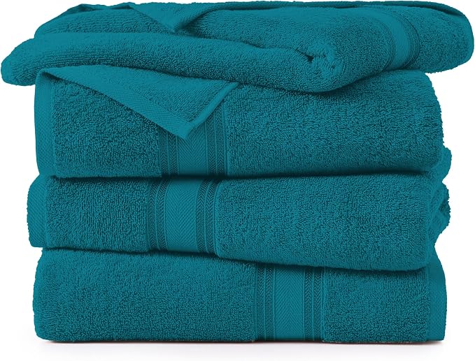 LANE LINEN 100% Cotton Oversized Bath Towels Set of 4 - Image 2